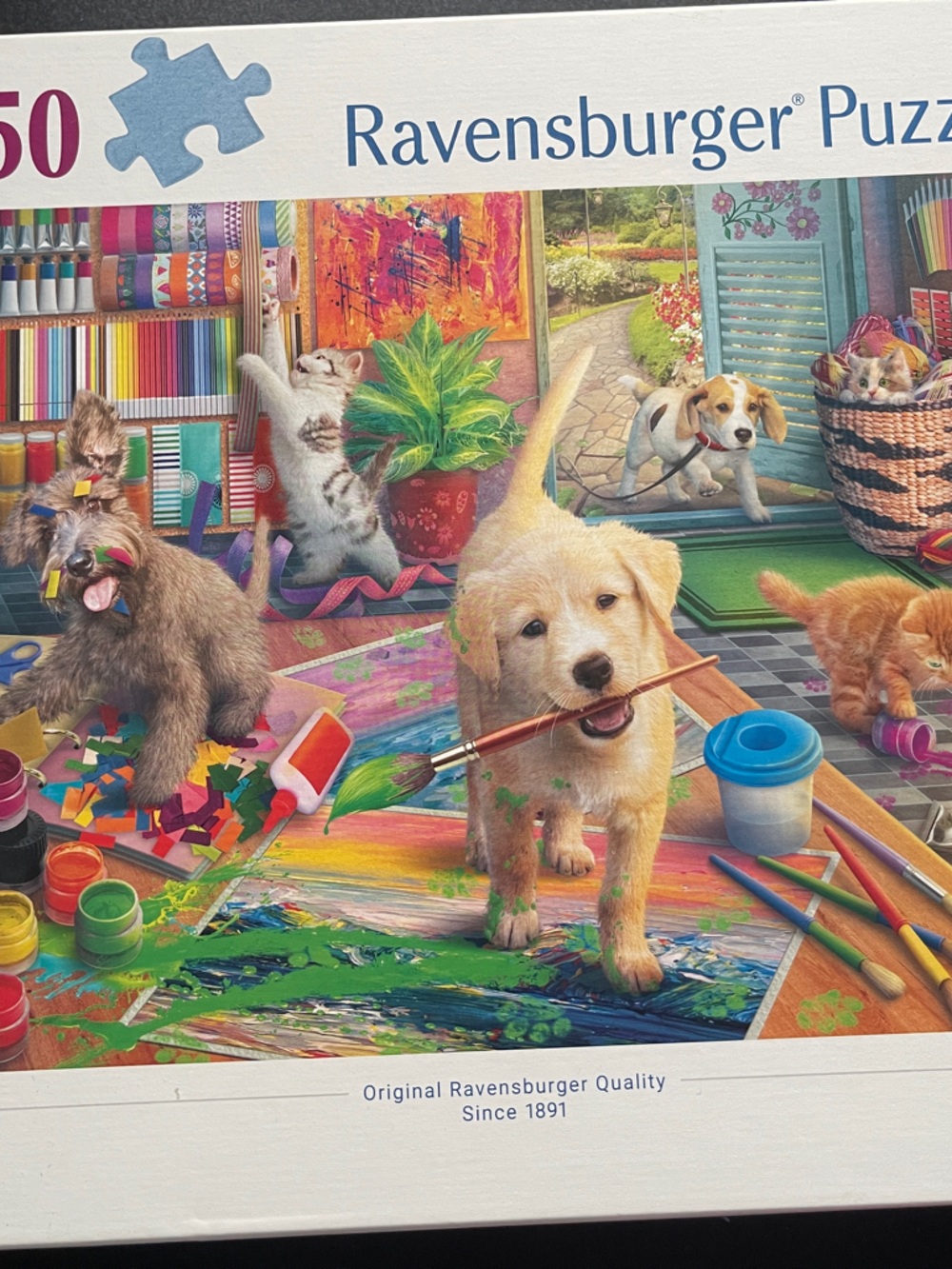 Ravensburger 750 Large Piece Cute Crafters Dog puzzle🧩